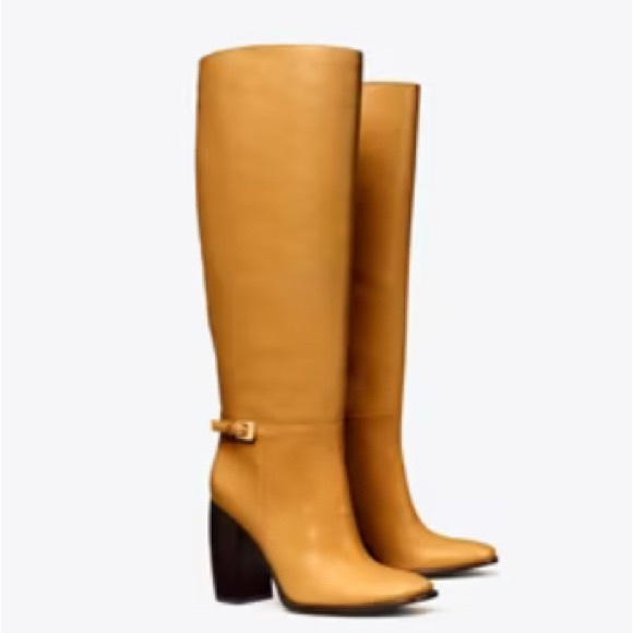 Tory Burch Shoes - NIB TORY BURCH Banana Heel Buckle Boot 100mm - Butterscotch Size 7.5